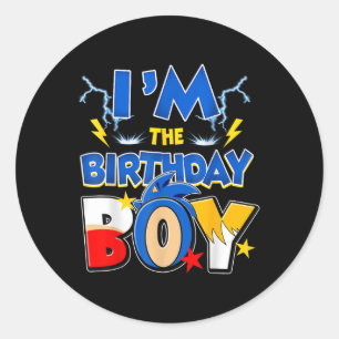 Sticker Rond Im Anniversaire Garçon Famille Correspondances Vid