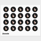 Sticker Rond I'm Goosey For You Coquette Valentine Goose  (Feuille)