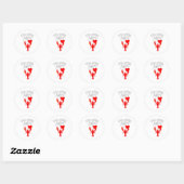 Sticker Rond Im Her Lobster Heart Couple Matching Gift Valentin (Feuille)