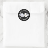Sticker Rond I'm In A Cirrus Relation Cloud Pun Dark BG (Sac)