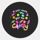 Sticker Rond I'm Just Here For The Candy Funny Halloween Trick  (Devant)