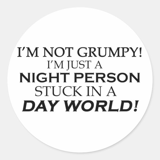 STICKER ROND IM NOT GRUMPY (Devant)
