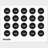 Sticker Rond Im Sourd-Mute Sourde-Sourde Sourde Sensibilisation (Feuille)
