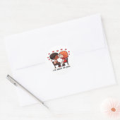 Sticker Rond Im Stuck On You Classic Love Design  (Enveloppe)