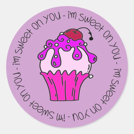 Sticker Rond I'm Sweet on You Valentine (Devant)