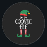 Sticker Rond Im The Cookie Elf Matching Christmas<br><div class="desc">Matching family elf design can be given as a Birthday or Christmas gift to your boyfriend,  girlfriend,  mom,  dad,  sister,  brother,  son,  daughter,  grandma,  grandpa,  uncle or aunt who loves funny elfs.</div>