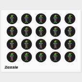 Sticker Rond I'm The Geeky Elf Family Matching Costume Christma (Feuille)