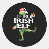 Sticker Rond Im The Irish Elf Christmas Eve Xmas Elf Squad Cos (Devant)
