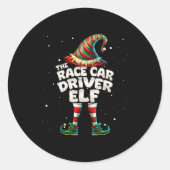 Sticker Rond I'm The Race Car Driver Elf Family Matching Group (Devant)