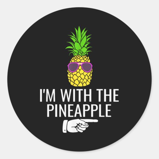 Sticker Rond I'm With Ne Shirt Funny Ne Halloween Costume (Devant)