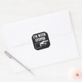 Sticker Rond Im-With-Stupid (Enveloppe)