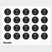 Sticker Rond I'm With The Mermaid Funny Lazy Mermaid Halloween (Feuille)