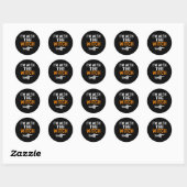 Sticker Rond I'm With The Witch Funny Skeleton Halloween Matchi (Feuille)