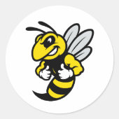 Sticker Rond Imabee Reverse Funny Bee (Devant)