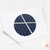 Sticker Rond Image amusante d'un panneau solaire (Enveloppe)