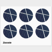 Sticker Rond Image amusante d'un panneau solaire (Feuille)