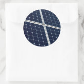 Sticker Rond Image amusante d'un panneau solaire (Sac)