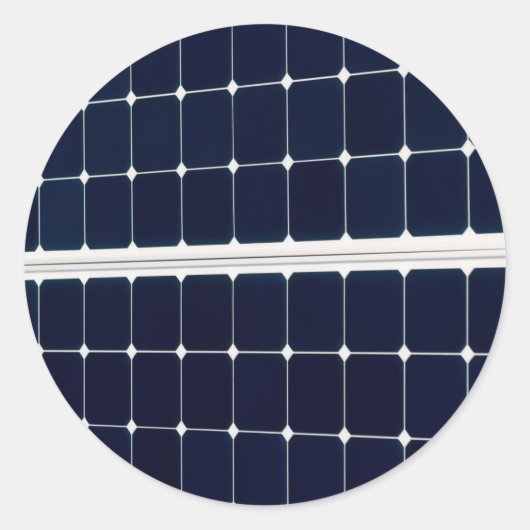 Sticker Rond Image amusante d'un panneau solaire (Devant)