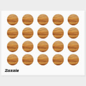 Sticker Rond Image Bois de Teck Vierge (Feuille)
