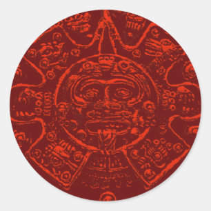 Sticker Rond Image calendrier maya