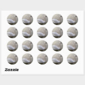 Sticker Rond Image de fond du cygne blanc (Feuille)