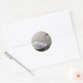 Sticker Rond Image de fond du cygne blanc (Enveloppe)