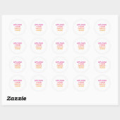 Sticker Rond Image de logo d'entreprise blanc (Feuille)
