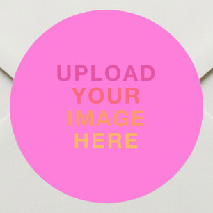 Sticker Rond Image de logo d'entreprise rose