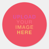 Sticker Rond Image de logo d'entreprise rouge (Devant)