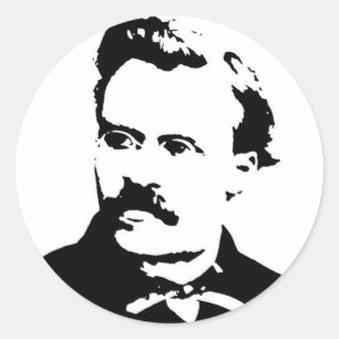Sticker Rond Image de Nietzsche