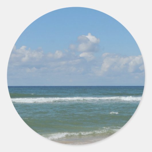 Sticker Rond Image de plage (Devant)