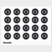 Sticker Rond Image d'éclipse solaire 2017 (Feuille)