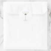 Sticker Rond Image en verre Martini (Sac)