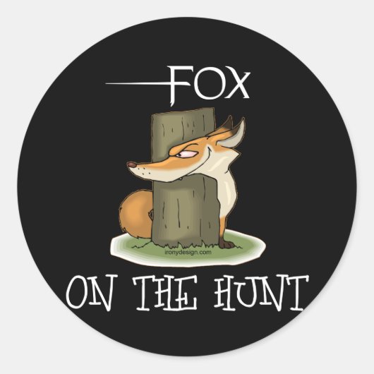 Sticker Rond Image Fox (Devant)