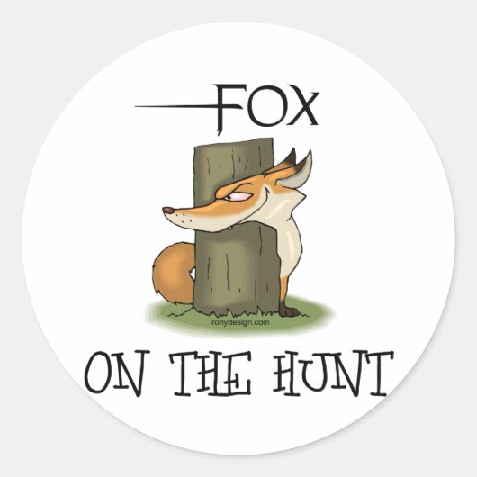 Sticker Rond Image Fox (Devant)