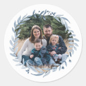 Sticker Rond Image Hanoukka Blue Wreath (Devant)