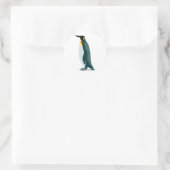 Sticker Rond image linux de pingouin (Sac)