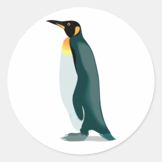 Sticker Rond image linux de pingouin