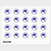 Sticker Rond Image linux Penguin (Feuille)
