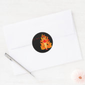 Sticker Rond Image mignonne Girl Devil (Enveloppe)