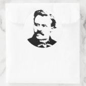 Sticker Rond Image Nietzsche (Sac)