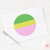 Sticker Rond image trois couleurs art (Enveloppe)