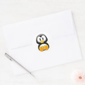 Sticker Rond Image tux de pingouin (Enveloppe)