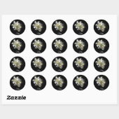 Sticker Rond Imaginaire blanc Lilies (Feuille)