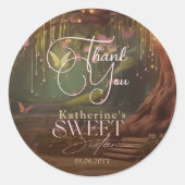 Sticker Rond Imaginaire Bois Enchantée Forêt Glow Sweet 16 (Devant)