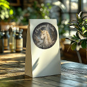 Sticker Rond Imaginaire Corne d'or Unicorn Forêt Enchantée