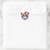 Sticker Rond Imaginaire de Gnome papillon (Sac)