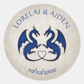 Sticker Rond Imaginaire Dragon Gamer (Devant)