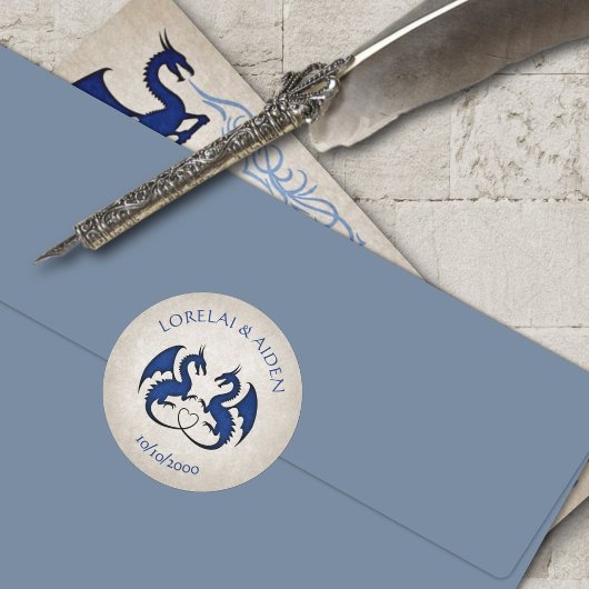 Sticker Rond Imaginaire Dragon Gamer