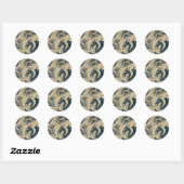 Sticker Rond Imaginaire Dragons antiques (Feuille)